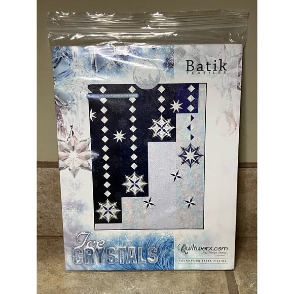Icy Crystals QuiltWorx Batik Texiled, Quilting, Vintage, Discontinued. New